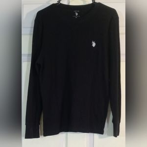 Mens U.S. Polo Assn. Black long sleeve thermal Medium